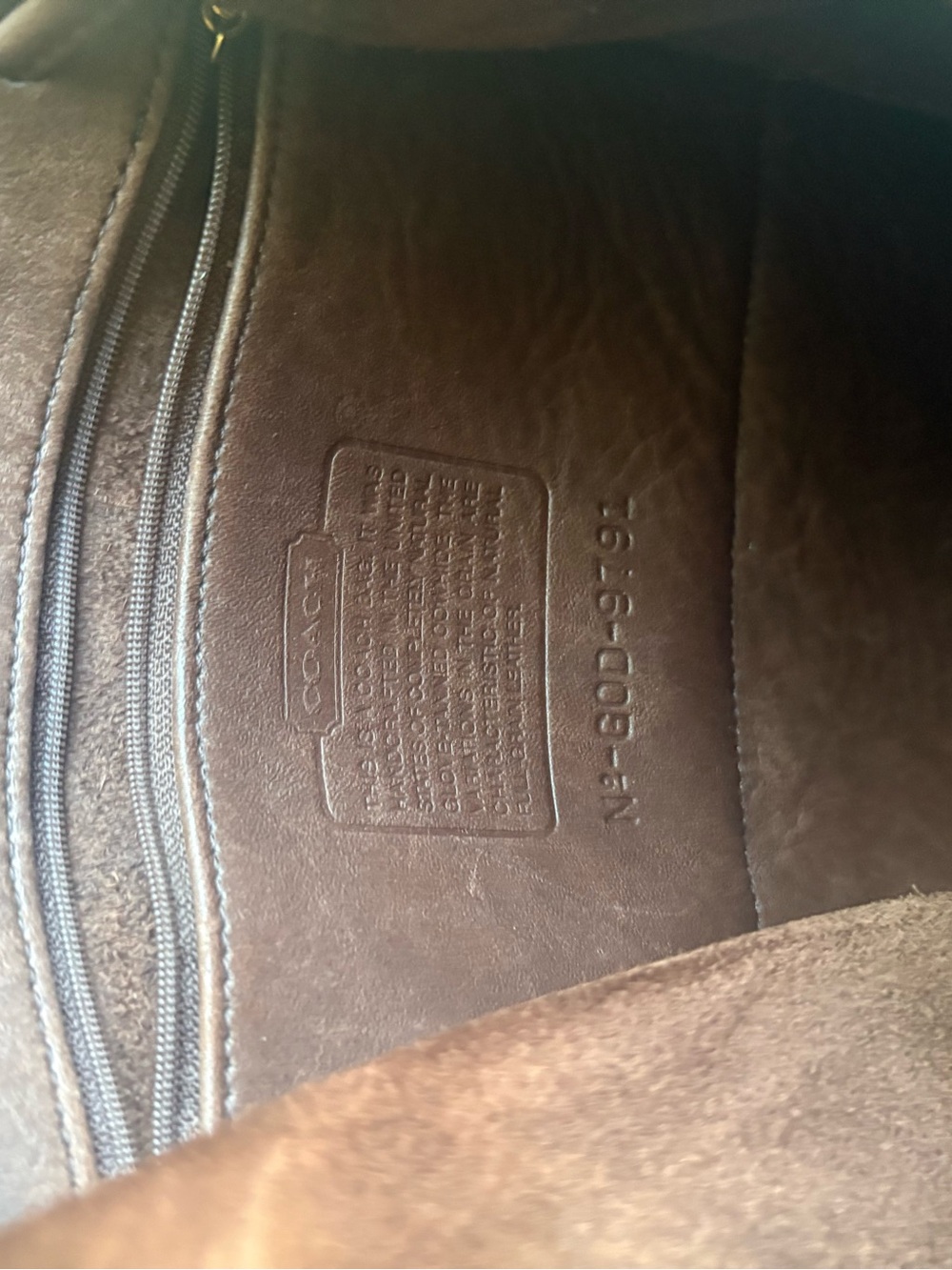 Vintage Brown Leather Coach Backpack - Picture 7 of 7